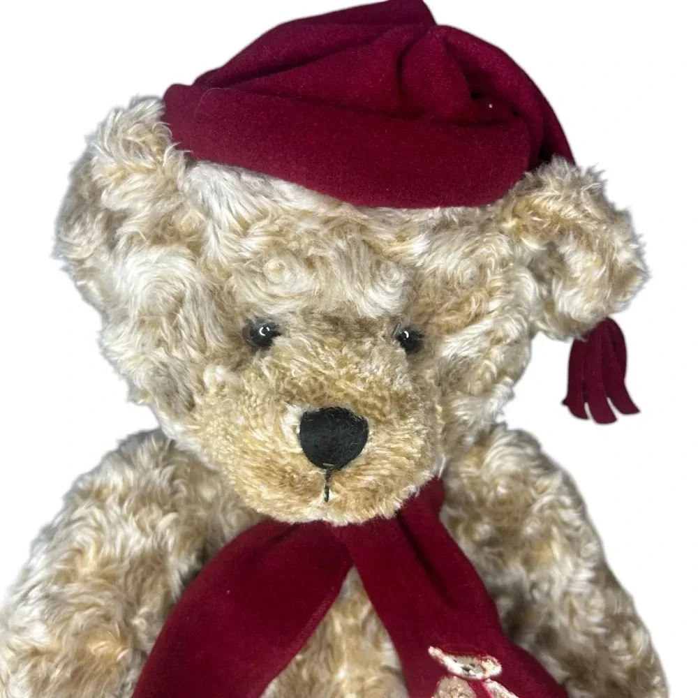 Vintage 1999 Harrods Knightsbridge Christmas Teddy Bear Plush 12” London Holiday